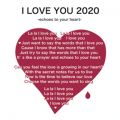 I LOVE YOU 2020 -echoes to your heart-