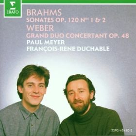 Ao - Brahms : Clarinet Sonatas  Weber : Grand duo concertant / Francois-Rene Duchable